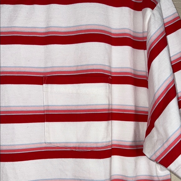 Xirena striped pocket short sleeve Paulina tee in popsicle size large. - Picture 2 of 6